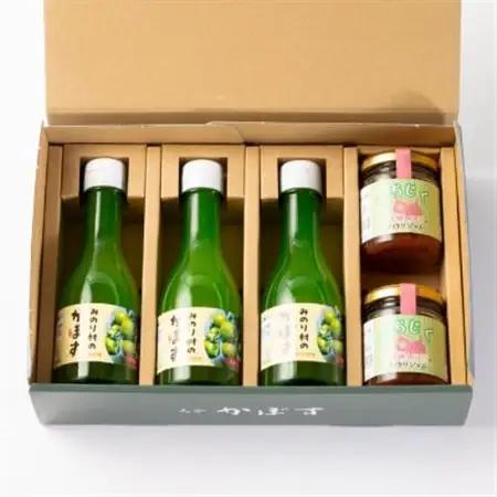 【みのり村いち押し工房】かぼす果汁(180ml×3)・いちじくジャムセット(120g×2)_惣菜・加工品 ジャム 缶詰・瓶詰   調味料   _【1216167】
