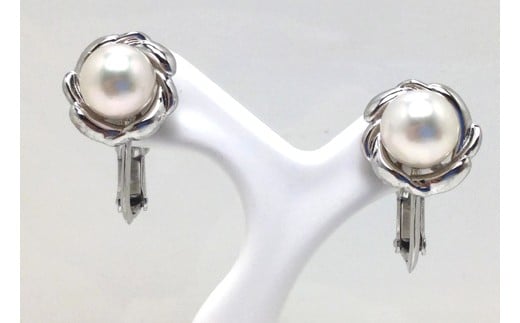 真珠 パール あこや アクセサリー イヤリング ジュエリー 三重県 伊勢志摩 志摩 アコヤ貝 冠婚葬祭 結婚式 葬式 フォーマル プレゼント 人気 クリスマス バレンタイン ホワイトデー レディース / 老舗の真珠専門店・アコヤ真珠イヤリング 7.0～7.5 ミリ タイプ（C）