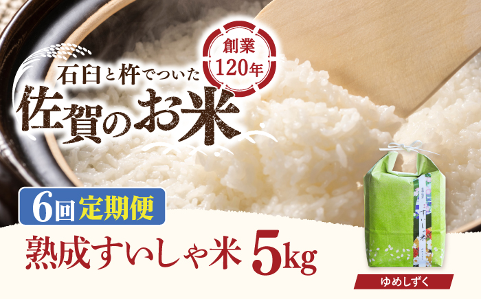 【6回定期便】 令和6年産  佐賀県産 夢しずく 5kg【一粒】NAO049