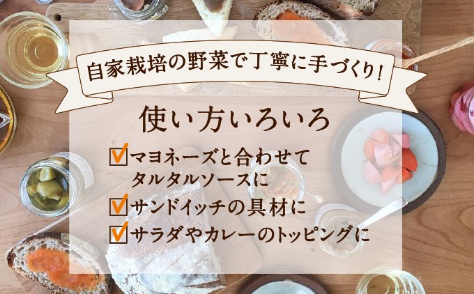 【能勢特産】《農家手づくり》便利な刻みピクルス 旬野菜のタルタルミックスピクルス 4本セット | べじたぶるぱーく株式会社