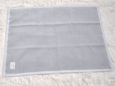 名入れ可 綿100% ベビー毛布(ダークグレー／ストライプ) 85×115cm 毛布の町(泉大津市産) [3356]