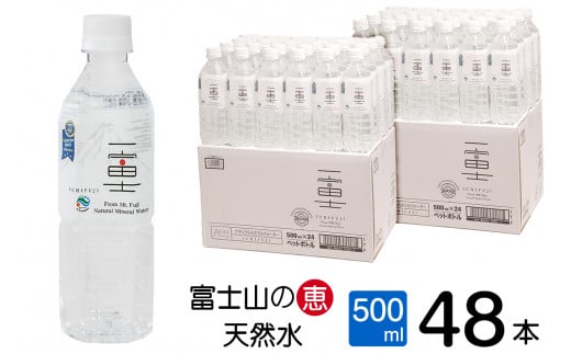 バナジウム天然水 一富士 500ml 48本 富士山の大自然に育まれた天然水 まろやかな味わい 天然ミネラル ナチュラル ミネラルウォーター 飲みやすい 飲料水 防災 備蓄 災害 ITQI受賞 富士市 [sf002-224]