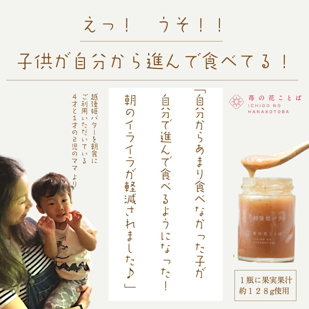 越後姫バター3瓶 いちご イチゴ 苺 加工品 お取り寄せ 新潟 苺の花ことば