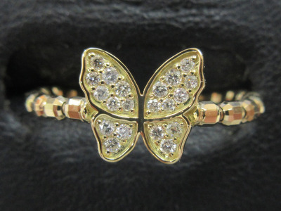 K18YG 0.10ct サイズﾌﾘｰリング SWCB003-yg