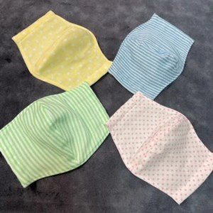 ハンドメイド 立体 ガーゼ マスク （柄物） 4枚 布マスク 立体マスク ファッション おしゃれ かわいい 洗える 大人用 ハンドメイド【029E-006】