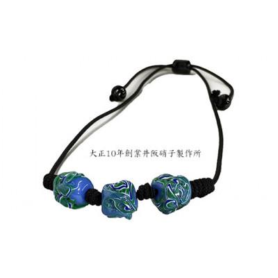 ふるさと納税 和泉市 大正10年創業井阪硝子のトンボ玉ネックレス〈青〉【AN132】 |  | 03