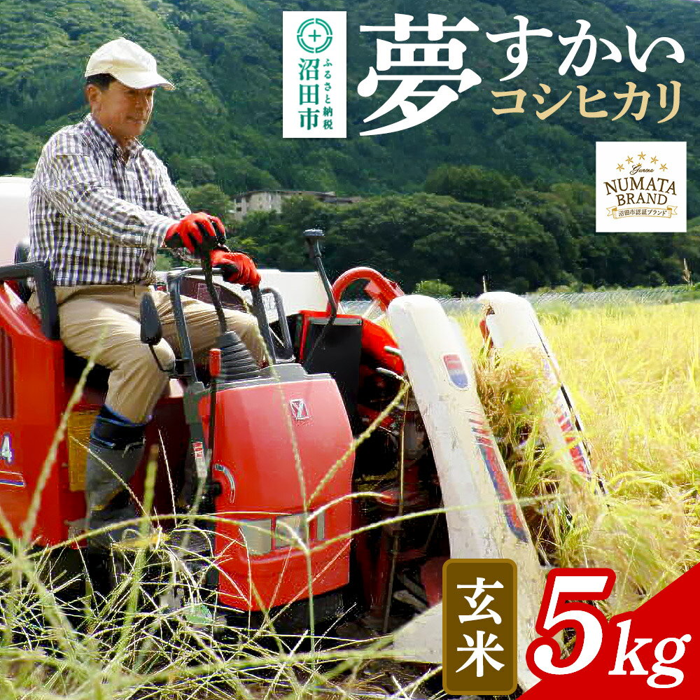 【ふるさと納税】沼田市産コシヒカリ（夢すかい）玄米5kg
