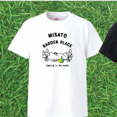 【ふるさと納税】【美里町ガーデンプレイス】綿100%オリジナルTシャツ 　Landscape柄 【白】【Mサイズ】【1695871】