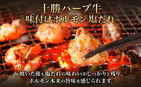 北海道 十勝ハーブ牛 味付けホルモン 塩だれ 200g 2パック 計400g ミックスホルモン ホルモン ギアラ センマイ 国産 国産牛 ハーブ牛 牛肉 牛 お肉 肉 鍋 焼肉 肉料理 冷凍 ギフト 