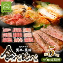 【ふるさと納税】定期便 全6回 鹿児島黒牛 黒豚 食べ比べ お肉 牛肉 豚肉 バラ カタロース サーロインステーキ ロース ウデ 冷凍 お取り寄せ 鹿児島県 南九州市 送料無料