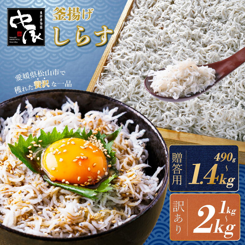 【ふるさと納税】 ＼ 選べる 訳あり 贈答用 ／ しらす 490g~2kg 小分け | 米 に合う 釜揚げしらす お取り寄せ シラス グルメ 人気 おすすめ 釜揚げシラス 愛媛県産 shirasu sirasu お歳暮 お中元 ギフト 暑中見舞い お祝い 魚介 特産品 贈答 プレゼント 天然 愛媛 松山 中辰