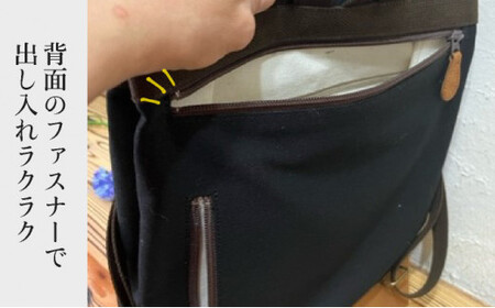 【2026年6月上旬発送開始】【 AKIRA オリジナル】【マツコの知らない世界 で紹介されました！】シンプルリュック 黒帆布×茶色帆布 軽量 日本製 キャンバス 通勤 通学 大容量 上質 カジュアル