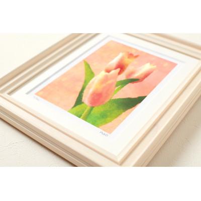 ふるさと納税 茨木市 イラスト作家「菜生」アートフレーム〈チューリップB〉花 |  | 01