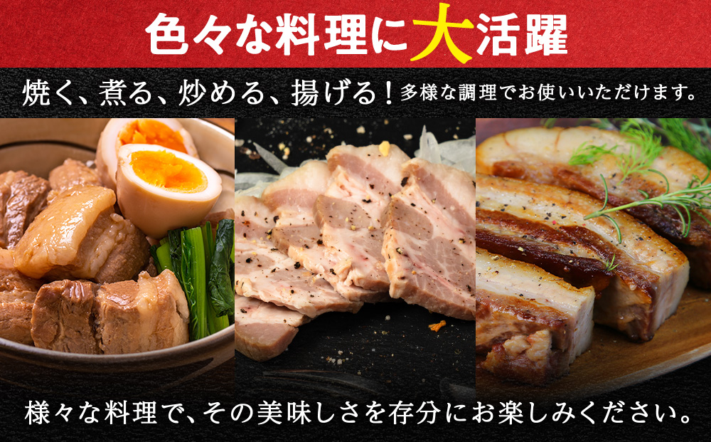 北海道産 白老豚 バラ ブロック 500g×2パック 豚 豚肉 白老 北海道 焼肉 BV076