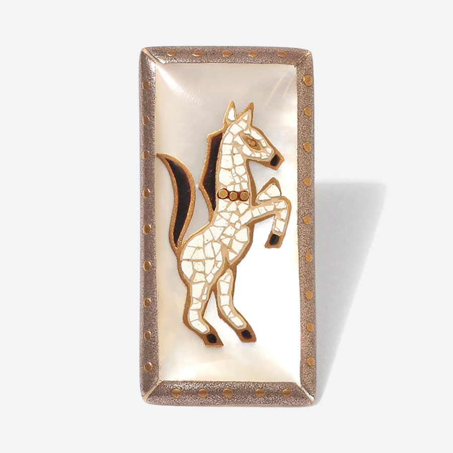 ＜Classic Ko＞白い馬/KAKU pin