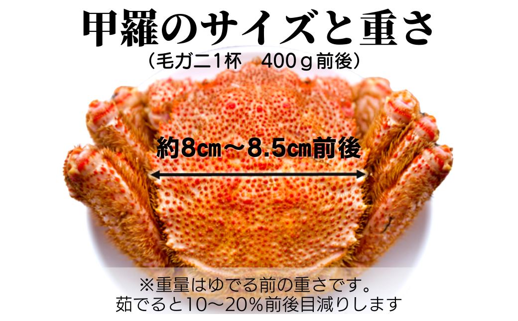 【令和8年発送】【期間限定2026年3月〜4月発送】三陸産 三陸活毛ガニ 400g×5杯(匹)【配送日指定不可】【05】　 