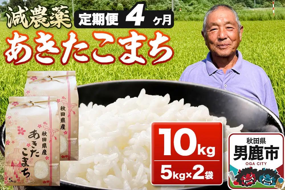 あきたこまち 10kg（5kg×2袋） 令和7年産 【定期便4ヶ月】 お米 米 秋田県男鹿市