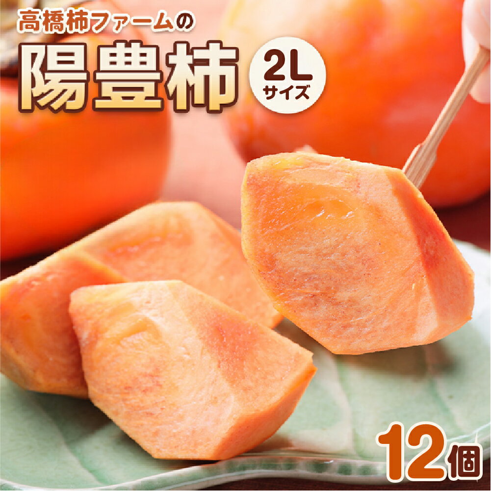 【ふるさと納税】[先行予約] 令和7年産 高橋柿ファームの陽豊柿 2Lサイズ 12個入り《11月上旬より発送予定》[1001]｜かき 陽豊 フルーツ カキ 果物 くだもの 産地直送 岐阜県 本巣市 12000円