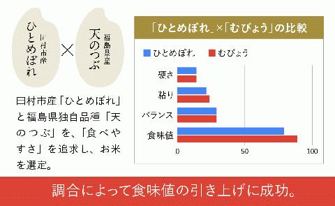 【 令和5年産 】 先行予約 ＼ 独自調合米 ／ むびょう 5kg ブレンド ひとめぼれ 天のつぶ 米 白米 精米 食べ切りサイズ 精米仕立てを発送 フードロス SDGs 福島県 田村市