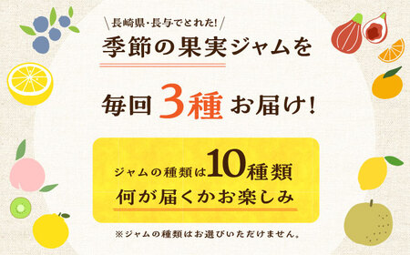 【6回定期便】季節の果実ジャム 3個（各120g） 長与町/アグリューム[EAI090]