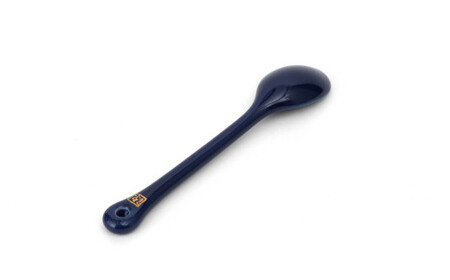 A11-54 源右衛門窯 瑠璃金彩梅絵 スプーン シンプルに可愛らしい ティタイム 食器 有田焼