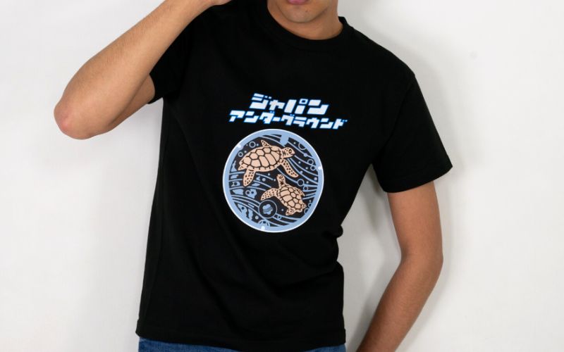 【9月30日で受付終了】みなべ町 マンホールTシャツ【Sサイズ・黒】【jpnug002-5A】