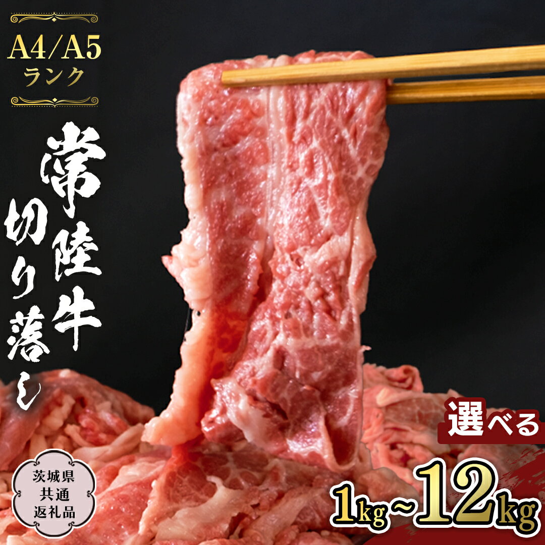 《期間限定》【常陸牛】切り落とし 1kg （茨城県共通返礼品）国産牛 和牛 切落し お肉 A4ランク A5ランク ブランド牛 切り落し
