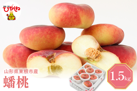 【2026年産 先行予約】もも「蟠桃(ばんとう)」1.5kg 東根農産センター提供 山形県 東根市 hi027-266 （東北 果物 フルーツ くだもの もも 桃 蟠桃 ピーチ 孫悟空 期間限定 冷蔵配送 先行受付 令和8年産 取り寄せ グルメ ご当地 特産直送 送料無料 ふるさと納税）