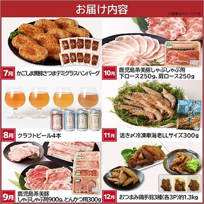 【発送月固定定期便】南九州まんぞく定期便全12回【配送不可地域：離島】