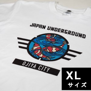 r05-014-007-4 新潟県 小千谷市 マンホール Tシャツ（白） 錦鯉デザイン【XLサイズ】