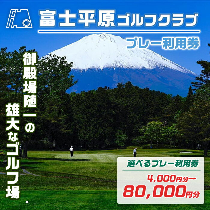 【ふるさと納税】富士平原G・C プレー利用券 | 4000円分〜 選べる 利用券 チケット 1枚 4000円 1枚〜 10枚 20枚 ゴルフ ゴルフ場 上級者 ビギナー 平坦 コース ゴルフプレー券 ゴルフ利用券 富士山 富士 景観 券 富士平原ゴルフクラブ 富士平原 静岡県 小山町 送料無料