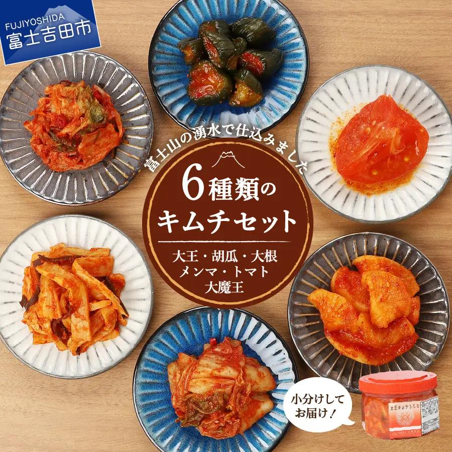 キムチ 詰め合わせ 6種類 キムチ彩りセット 食べ比べ 詰め合わせ 白菜 カクテキ 小分け 漬物 人気 