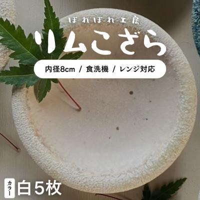 ふるさと納税 竹原市 ぽれぽれ工房 リムこざら カオリン(白色)5枚