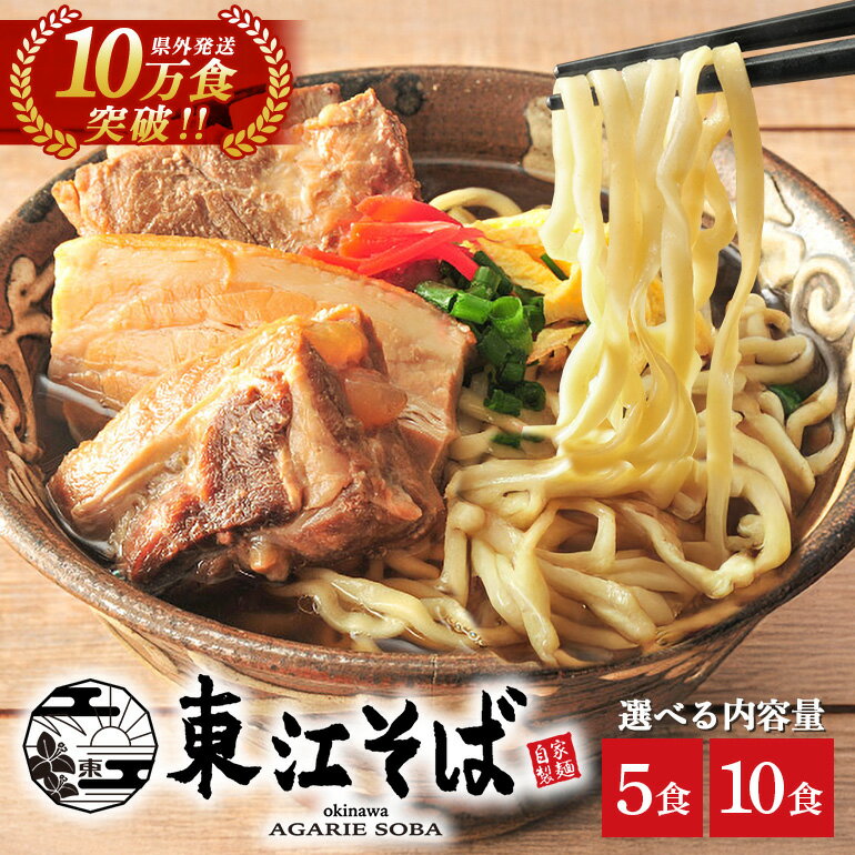 【ふるさと納税】【当店人気NO.1】東江そば「5食」or「10食」セット【選べる配送月】