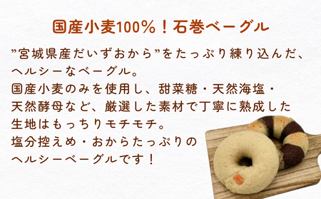 石巻ベーグル&米粉の食パン&季節のジャムセット(いちじくクリームチーズ)  ベーグル 米粉 食パン おからベーグル もちもち ジャム 母の日