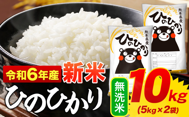 
            令和6年産 ひのひかり 無洗米 10kg 《11月-12月より出荷予定(土日祝を除く)》  5kg×2袋 熊本県産 米 精米 ひの 御船町
          