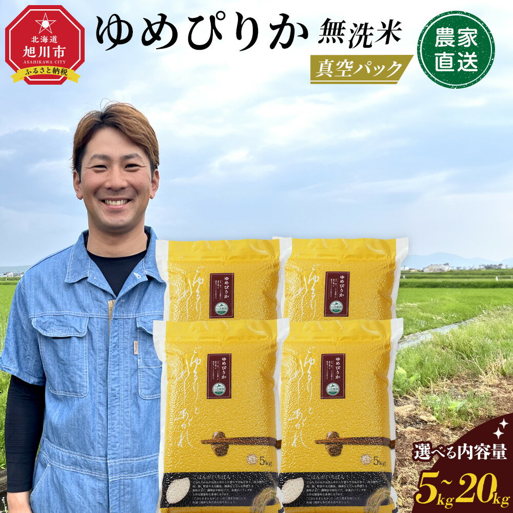 【ふるさと納税】【配送月・容量選択可能】令和7年産　ゆめぴりか 無洗米 真空パック5kg~20kg