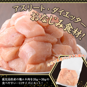 鹿児島県産若鶏ムネ肉(計2.5kg・250g×10P) 若鶏 ムネ 冷凍【株式会社羽根】A574