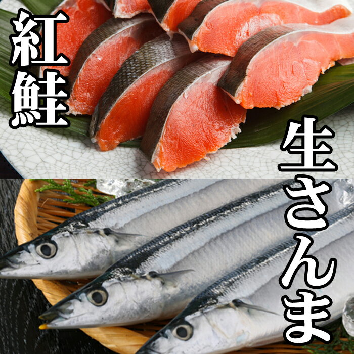 【ふるさと納税】生さんま・甘塩紅鮭セット (生さんま5尾×1P・甘塩紅鮭5切×1P) (生さんま5尾×2P・甘塩紅鮭5切×2P) (生さんま5尾×4P・甘塩紅鮭5切×4P) サンマ 秋刀魚 鮭 サケ さけ ベニサケ 北海道 根室市