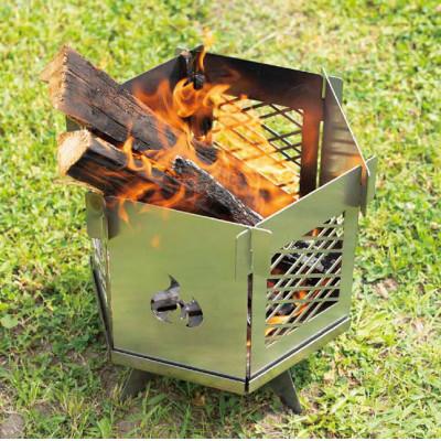 ふるさと納税 太田市 自分だけの焚き火台に!NKLab六角焚き火台専用カスタムプレート【炎】 |  | 01