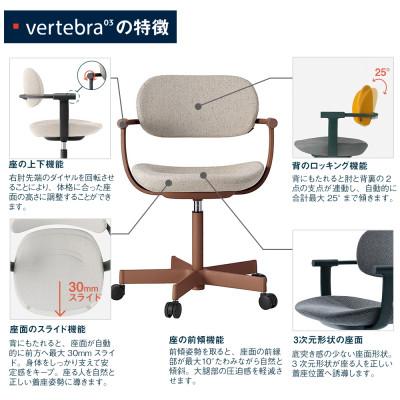 ふるさと納税 近江八幡市 イトーキ『バーテブラ03』5本脚  フレーム:チェスナットブラウン CD張地:エクリュベージュ |  | 03