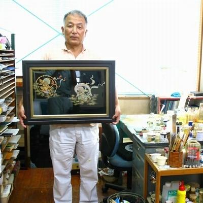 ふるさと納税 南九州市 風神雷神図蒔絵額10号(図柄限定) |  | 01