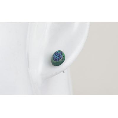 ふるさと納税 京都市 【嵯峩螺鈿野村】グリーンアンバー フラグメントピアス|京都 老舗 伝統工芸 漆器 ジュエリー |  | 02