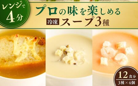 冷凍スープ スープ3種セット 160g×12個 | ポルチーニ スープ すーぷ 茨城県 龍ケ崎市