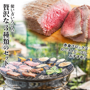 博多和牛 赤身肉セットB 赤身焼肉＆スライス＆ブロック 072-255