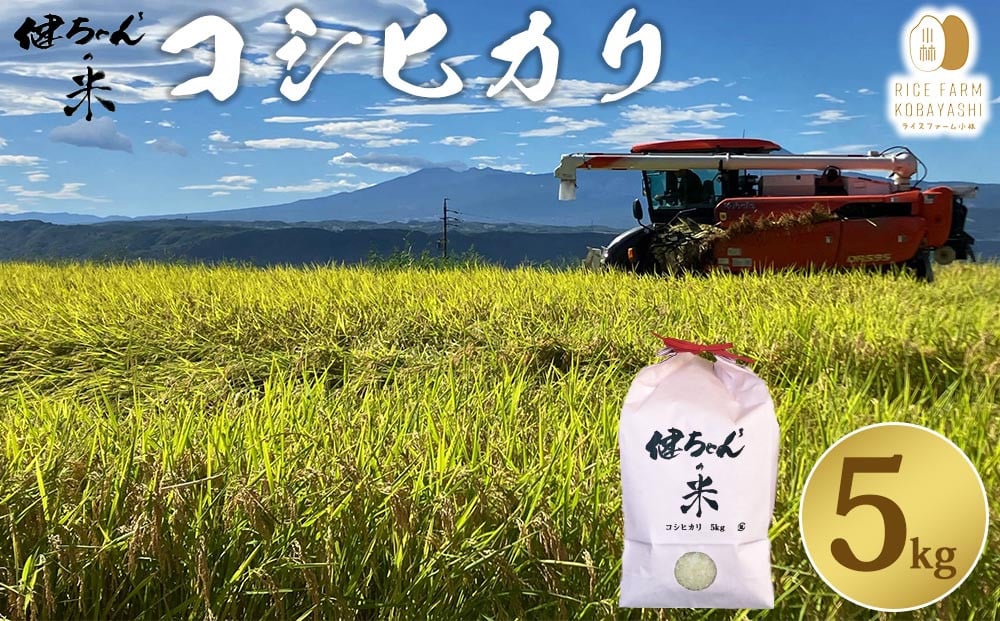 
                  【R7年産】米・食味鑑定分析コンクール特別優秀賞受賞！冷めても美味しい健ちゃんちの米（コシヒカリ）　5kg｜ライスファーム小林　
                