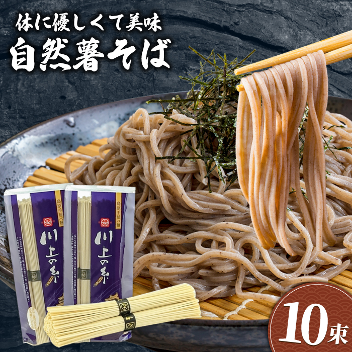 手延べ 自然薯 そば 500g（250g×2）/ 蕎麦 ソバ そば 乾麺 蕎麦 麺 自然薯 3000円 3000  長期保存 災害対策 物価高応援 / 南島原市 / 川上製麺 [SCM021]