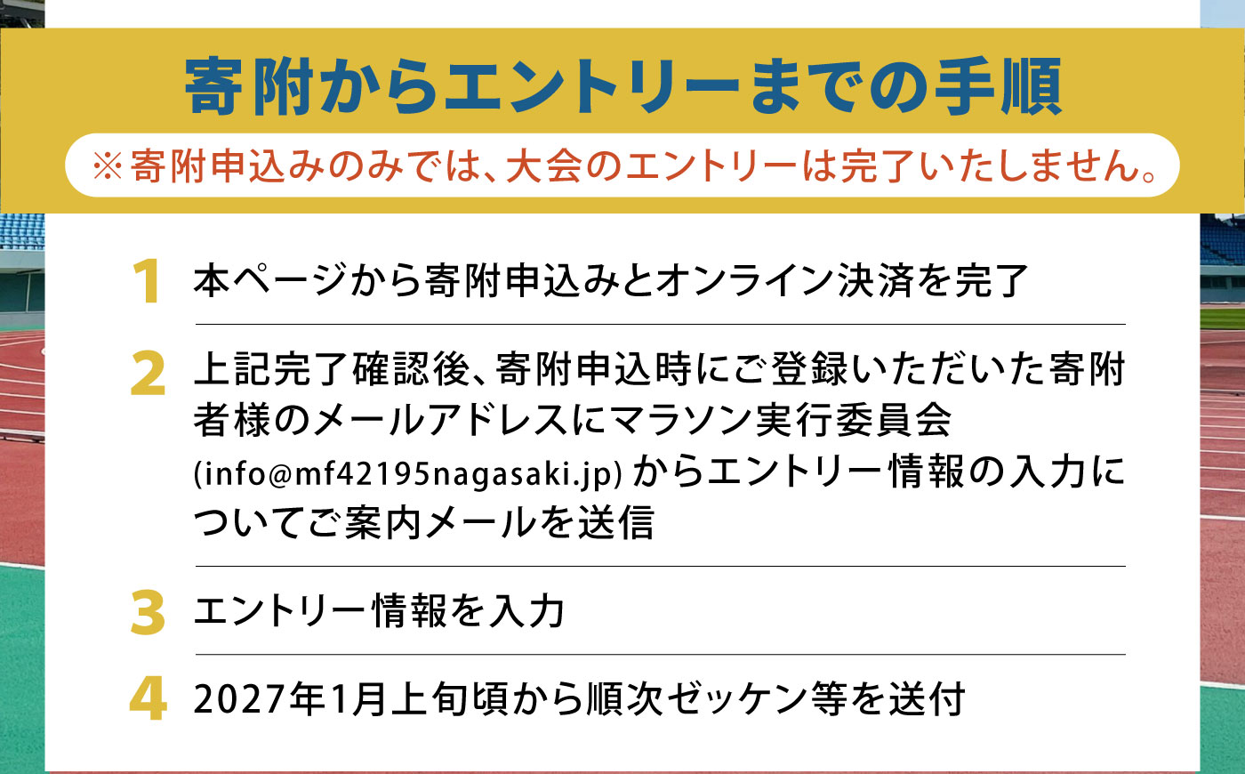 【2027年1月31日(日)開催】長崎ミュージックフェスマラソン2027 出走権 1名様分(フルマラソン) / マラソン マラソン大会 マラソン出走権 マラソン大会出走権 出走権 出走 ランナー / 