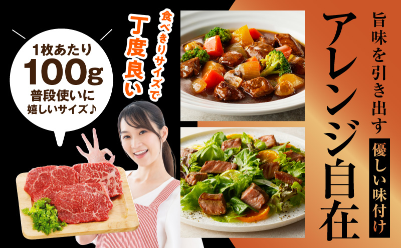 【氷温熟成×極味付け】黒毛和牛赤身もも  ステーキ 3枚 総量300g【100g×3枚 味付け 焼くだけ 簡単調理 牛肉】 mrz0433
