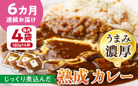 【6回定期便】プルミエ熟成カレー 180g×4袋 /フレンチキッチン プルミエ[UCF010]